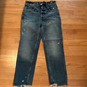 Abercrombie Annie high rise ankle straight jeans
